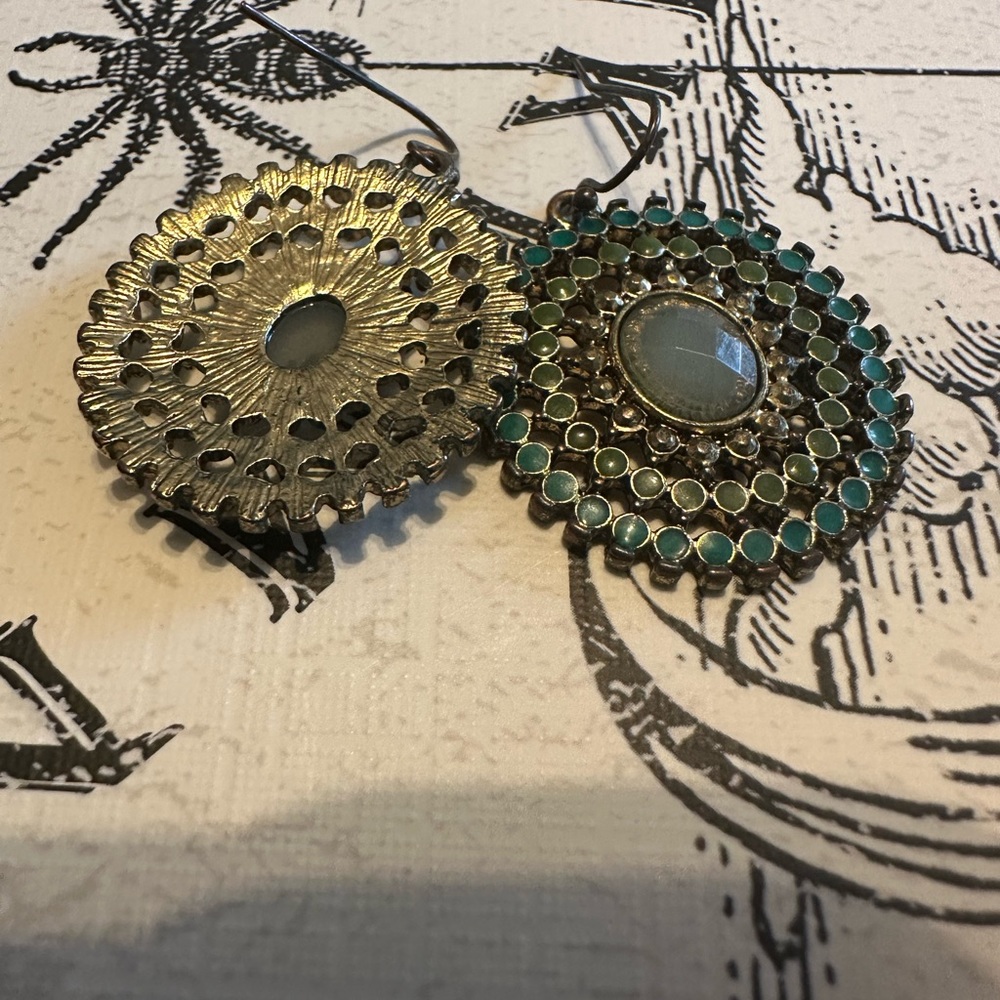 Green Statement Earrings American Eagle - Picture 4 of 4